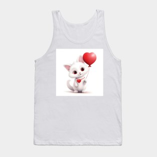 Cute valentine kitten -1 Tank Top